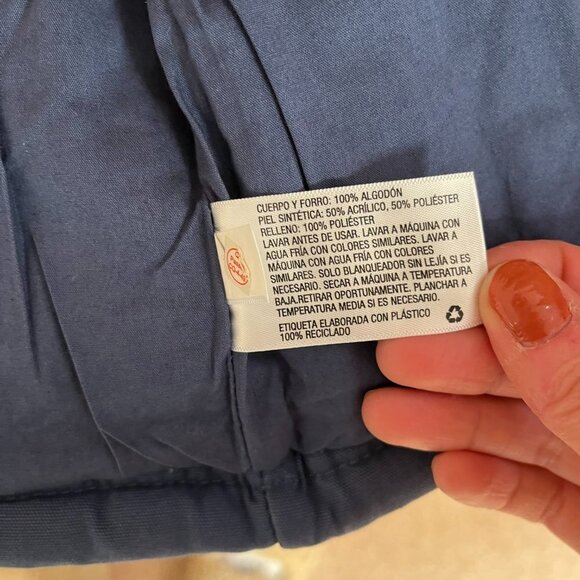 Genuine Kids Oshkosh Navy Puffer Vest Faux Fur Hood - Size 18 Months - Picture 9 of 11